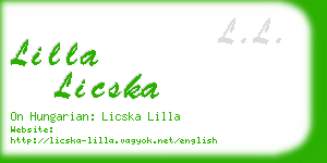 lilla licska business card